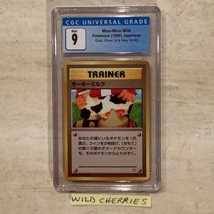 Pokemon Moo-Moo Milk 1999 Banned Art Trainer Japanese CGC 9 Card Silver Gold